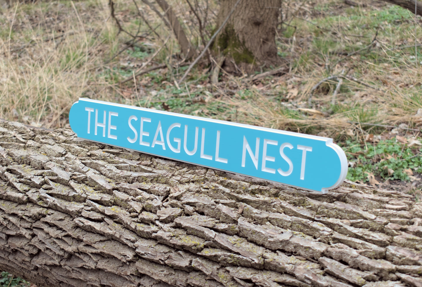 Carved Quarterboard Sign With Art Deco Design