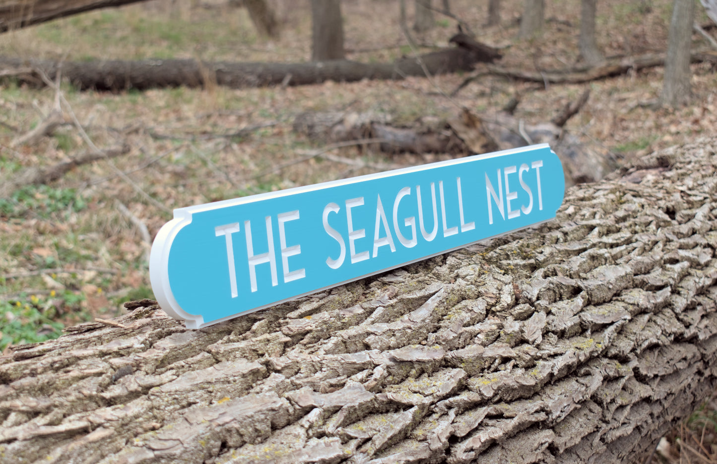 Carved Quarterboard Sign With Art Deco Design