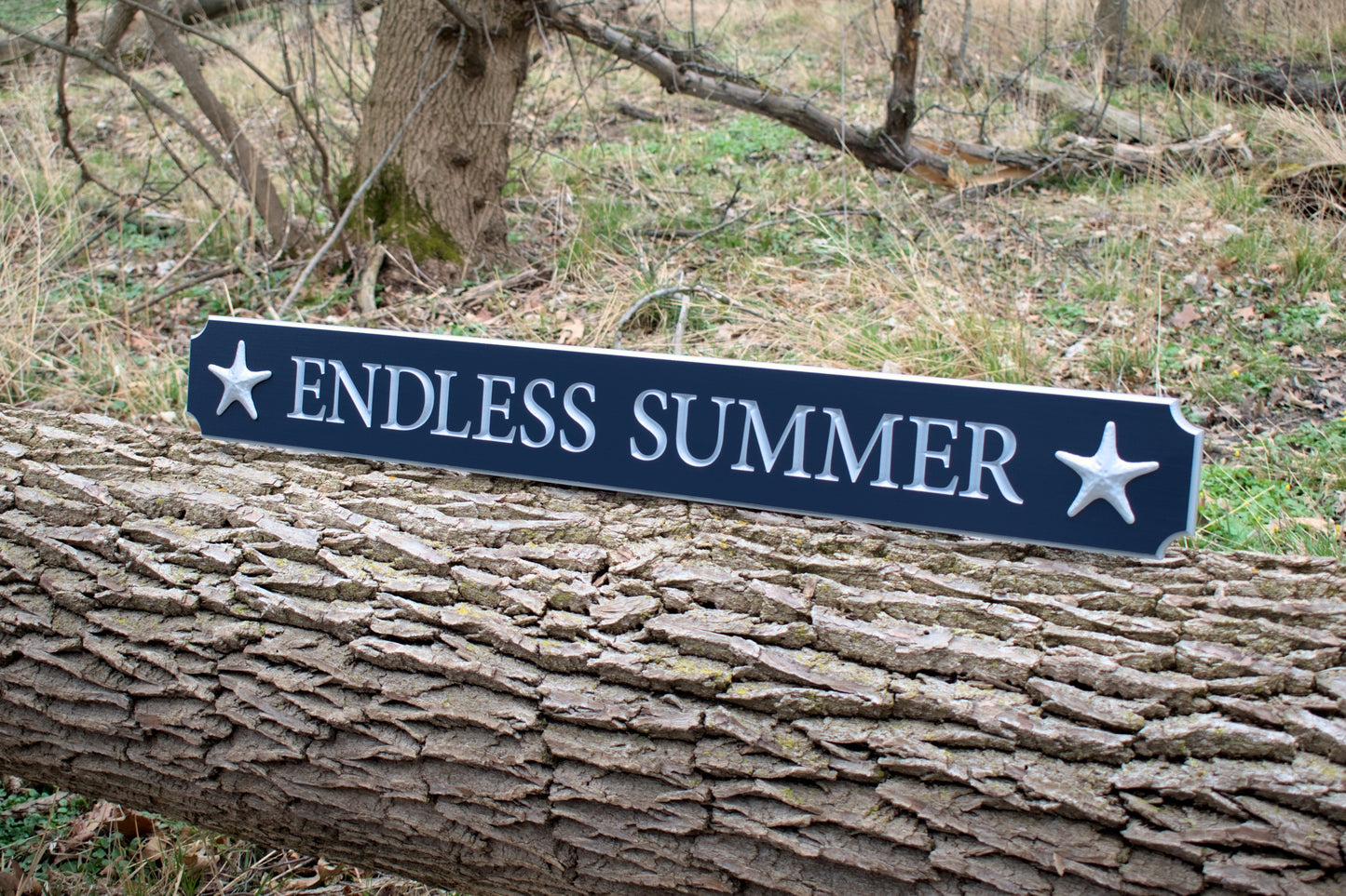 Carved Quarterboard Sign With Star Fish