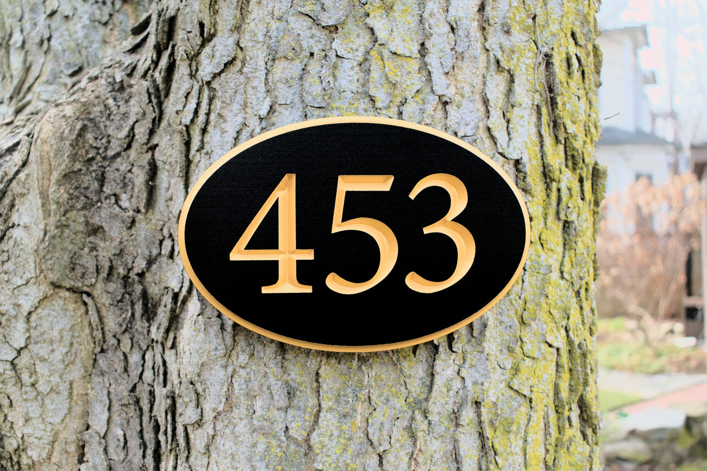 Oval Address Plaque