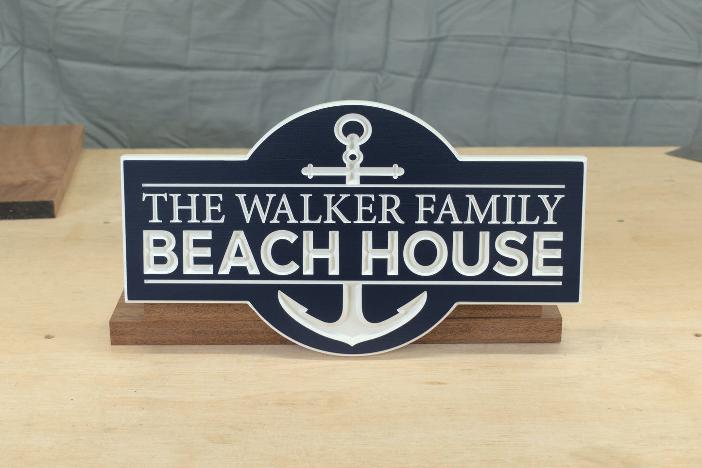 Nautical Last Name Sign For Beach House, Lake House, or Vacation Home