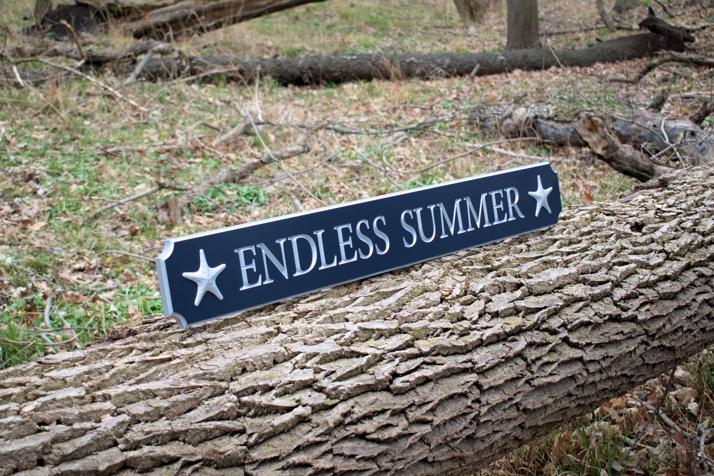 Carved Quarterboard Sign With Star Fish