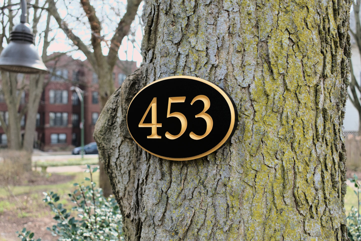 Oval Address Plaque