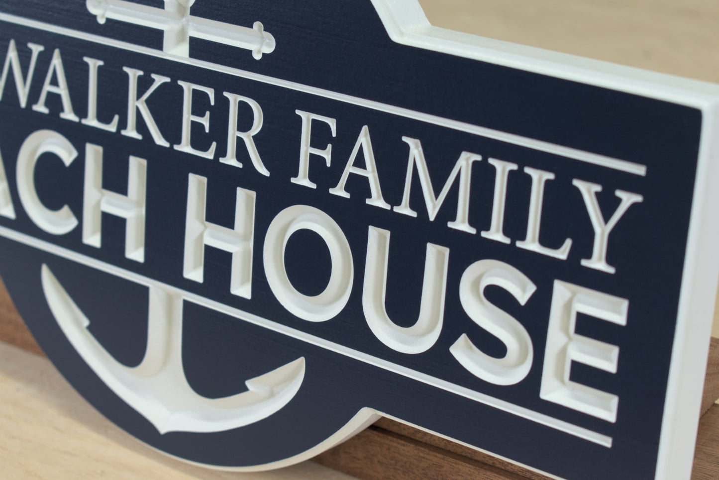 Nautical Last Name Sign For Beach House, Lake House, or Vacation Home