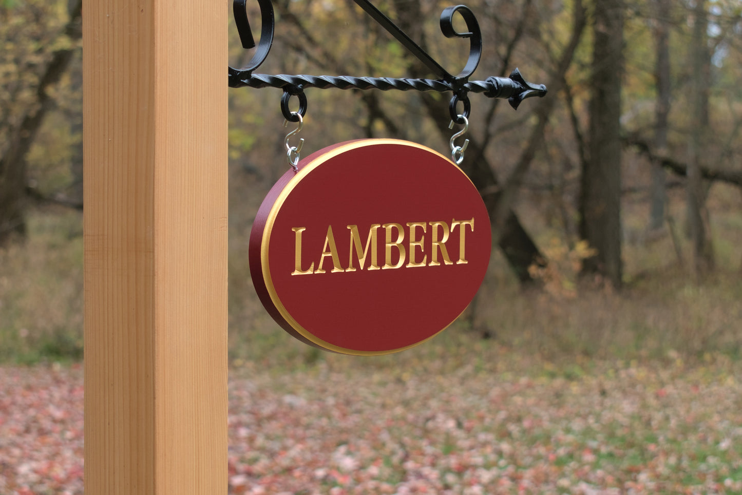 Carved Oval Name Sign