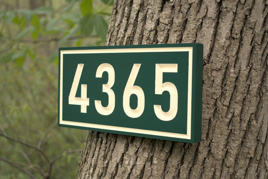 Modern Rectangular Address Plaque