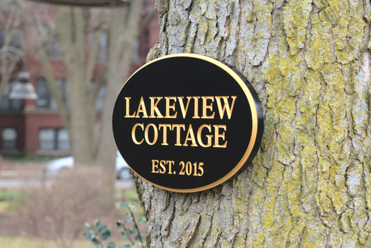 Cottage Name Sign With Date