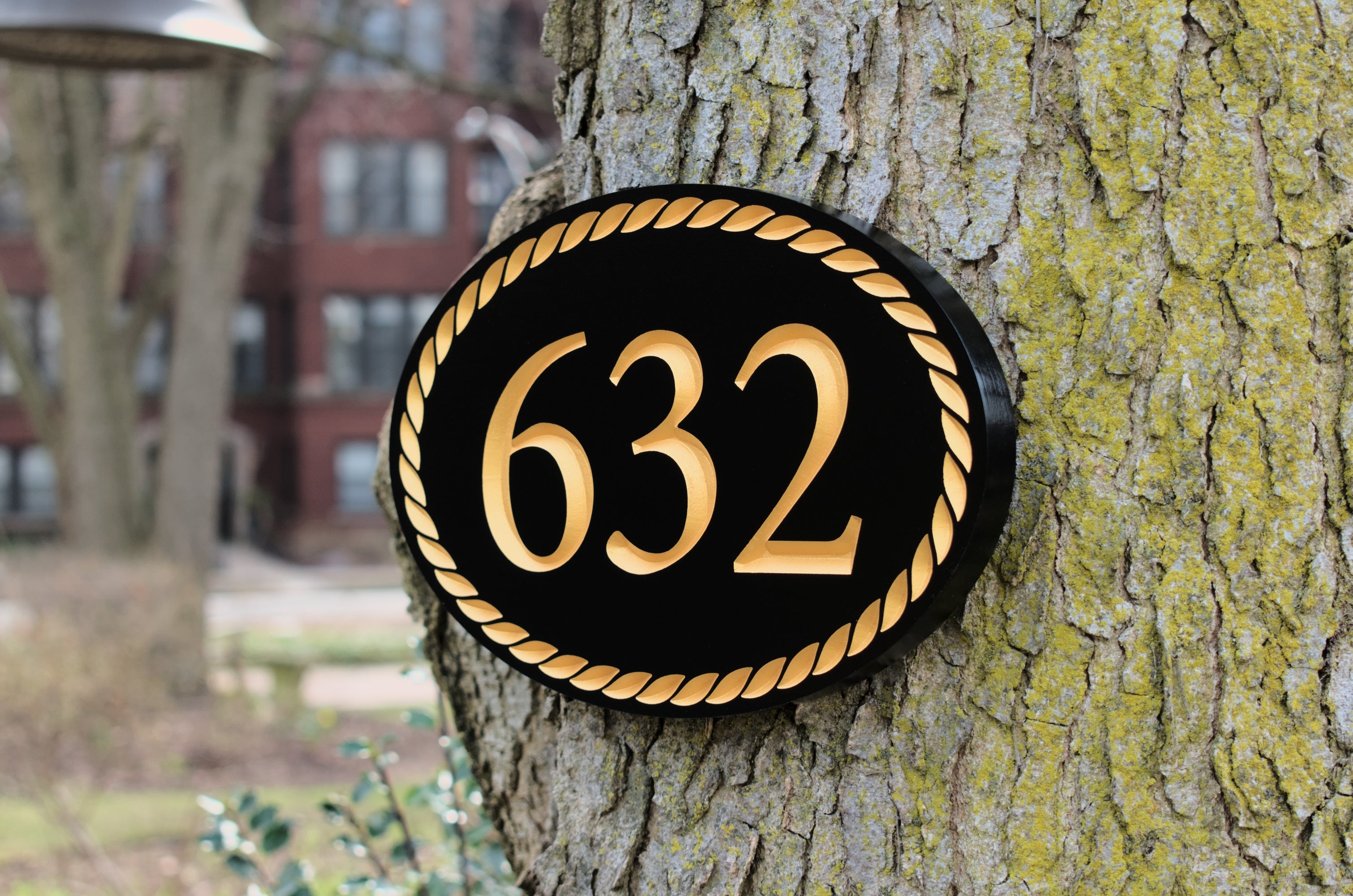 Plaques With Ropes Oval Address Plaque With Rope Border – Ravenscraft Carving