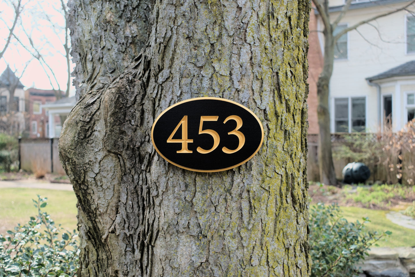 Oval Address Plaque