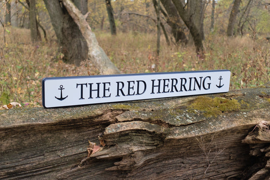 Carved Quarterboard Sign With Anchor Design