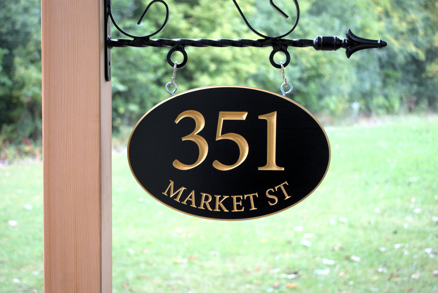 Oval Address Plaque With Street